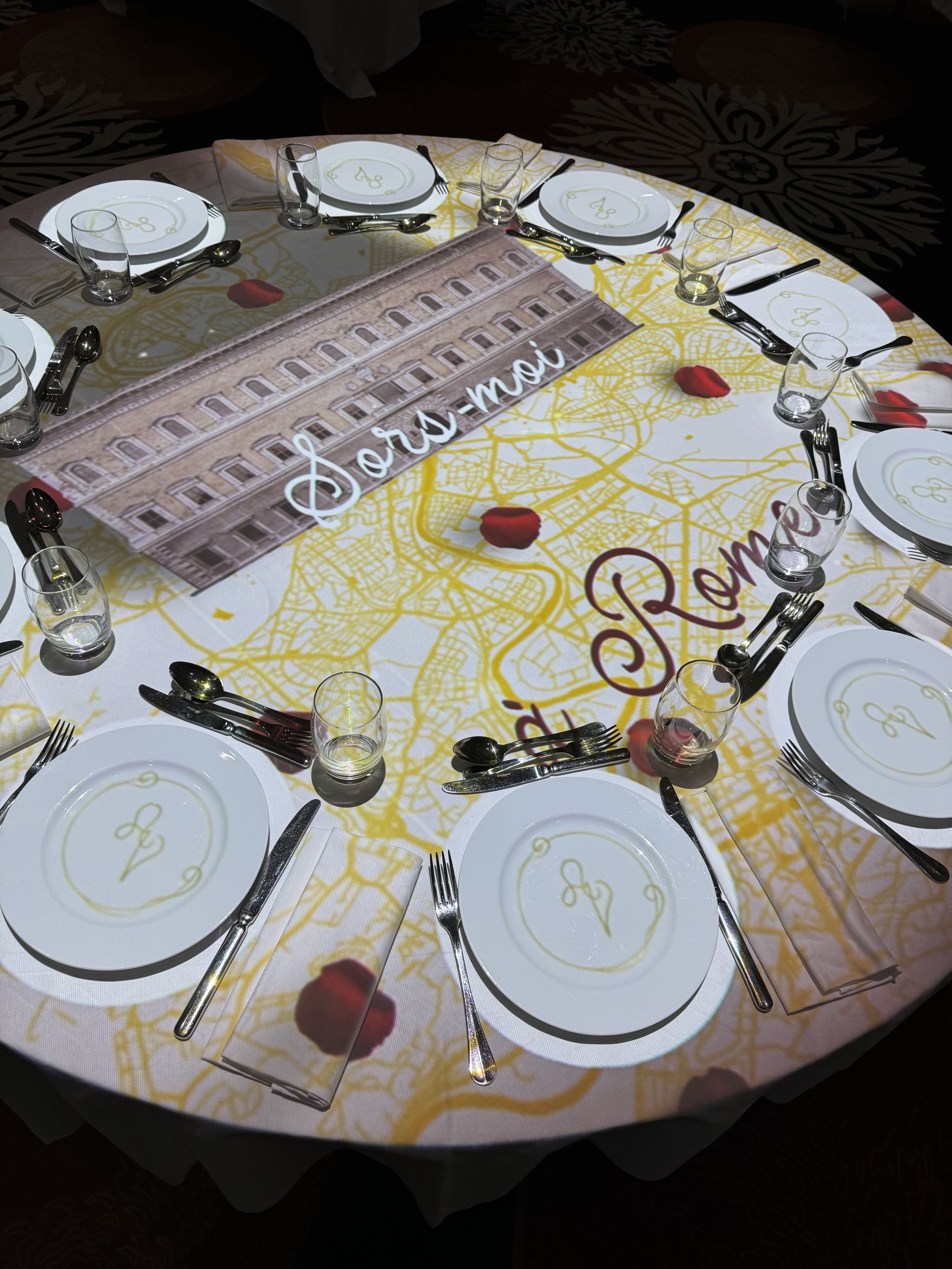 Photo d'une projection sur table au Casino de Royat
