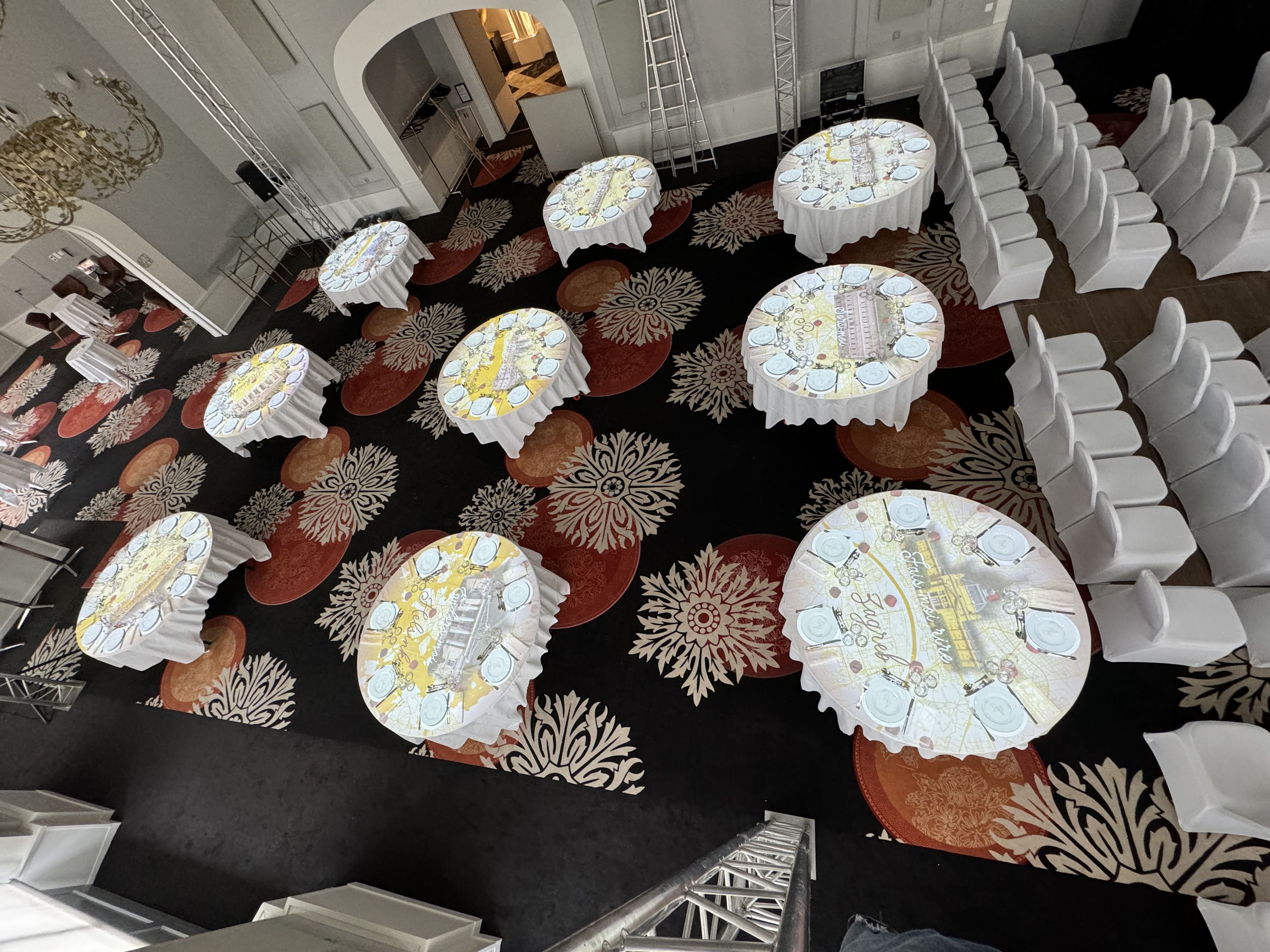 Photo d'une projection sur table au Casino de Royat